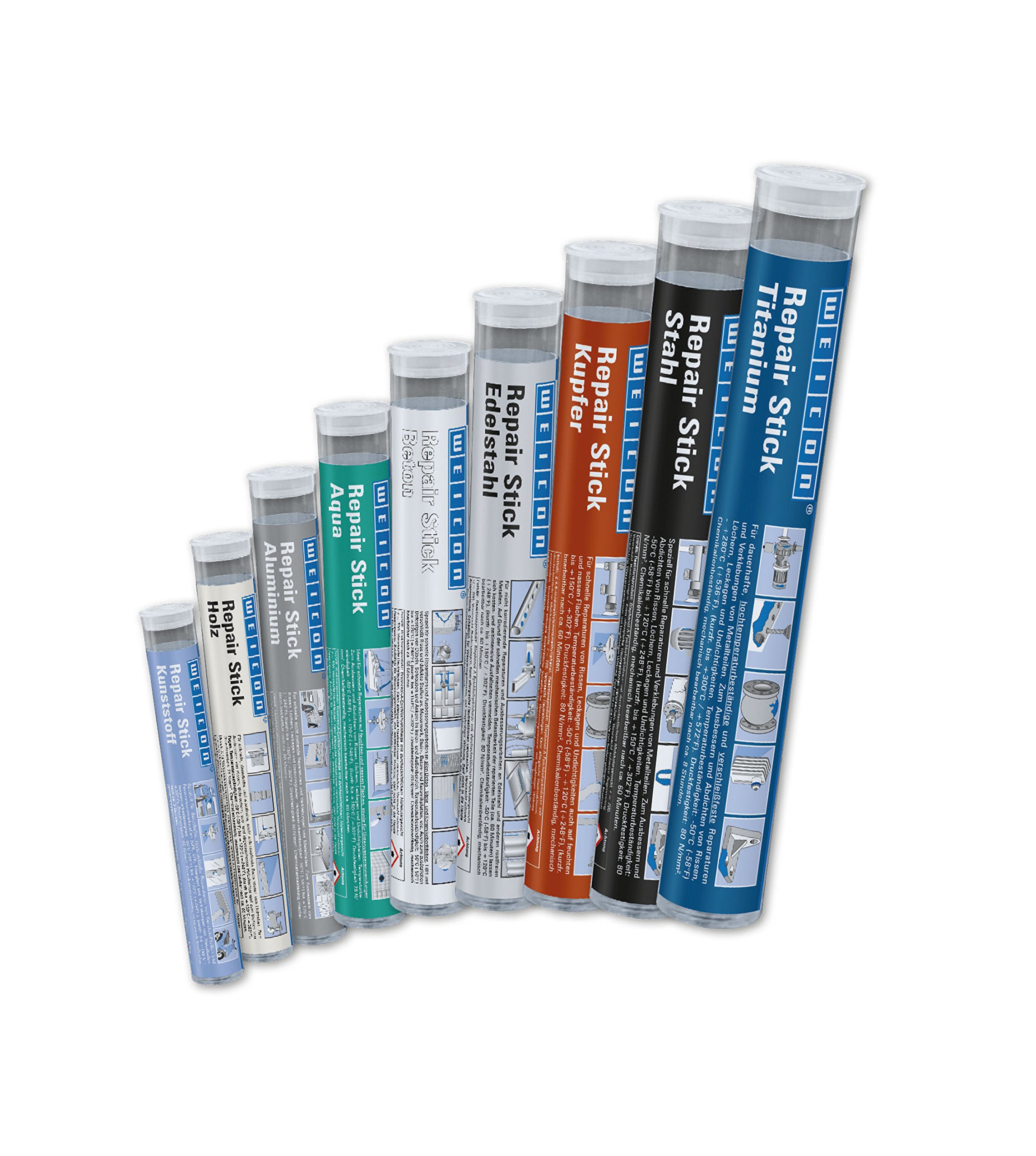 WEICON Stainless Steel Repair Stick - 2 Component Epoxy Adhesive for Metal, Housings & Containers (115g) | Durable Bonding Solution for Kitchenware, Automotive & Industrial Repairs