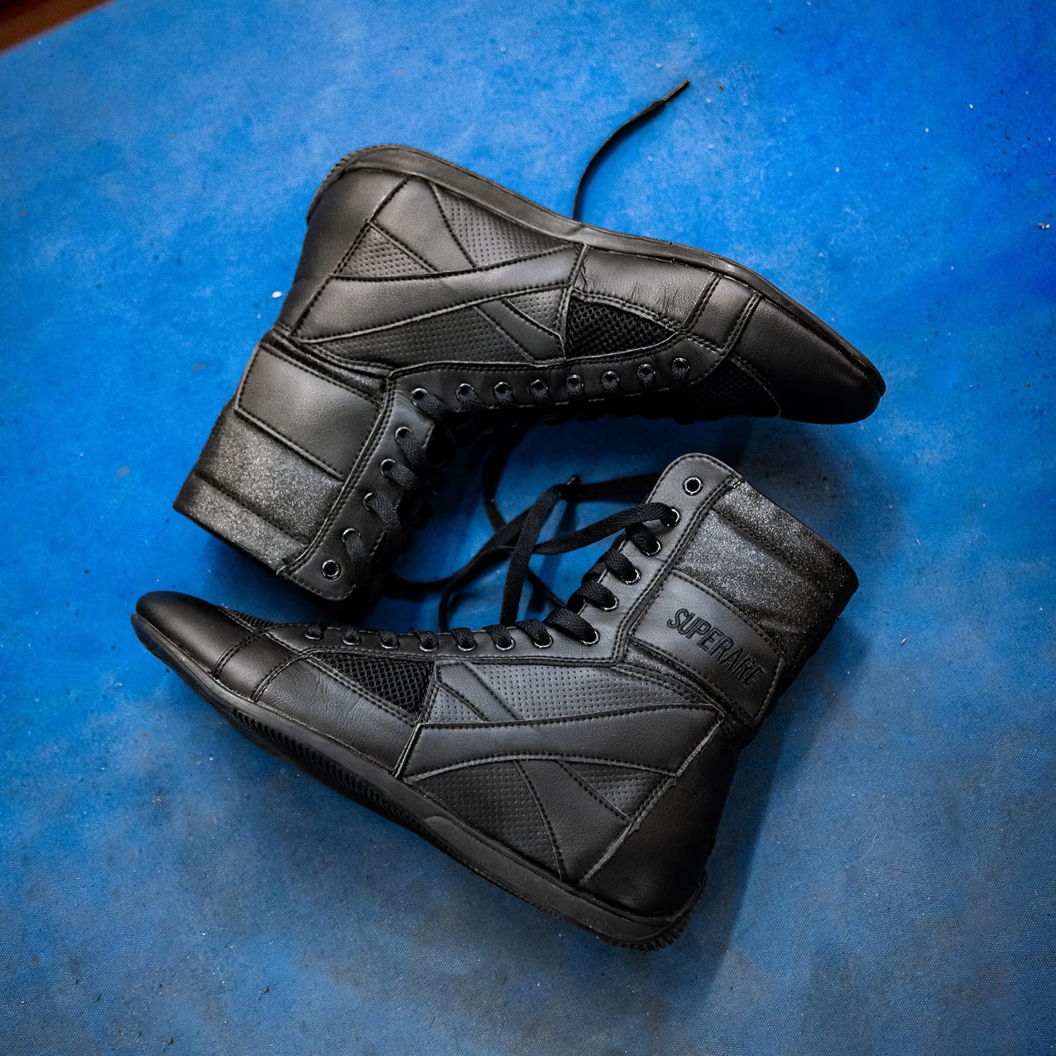 Superare Boxing Shoes for Men & Women - Professional MMA, Kickboxing & Training Workout Shoes | Lightweight & Durable Combat Boots for Sparring, Gym & Competition