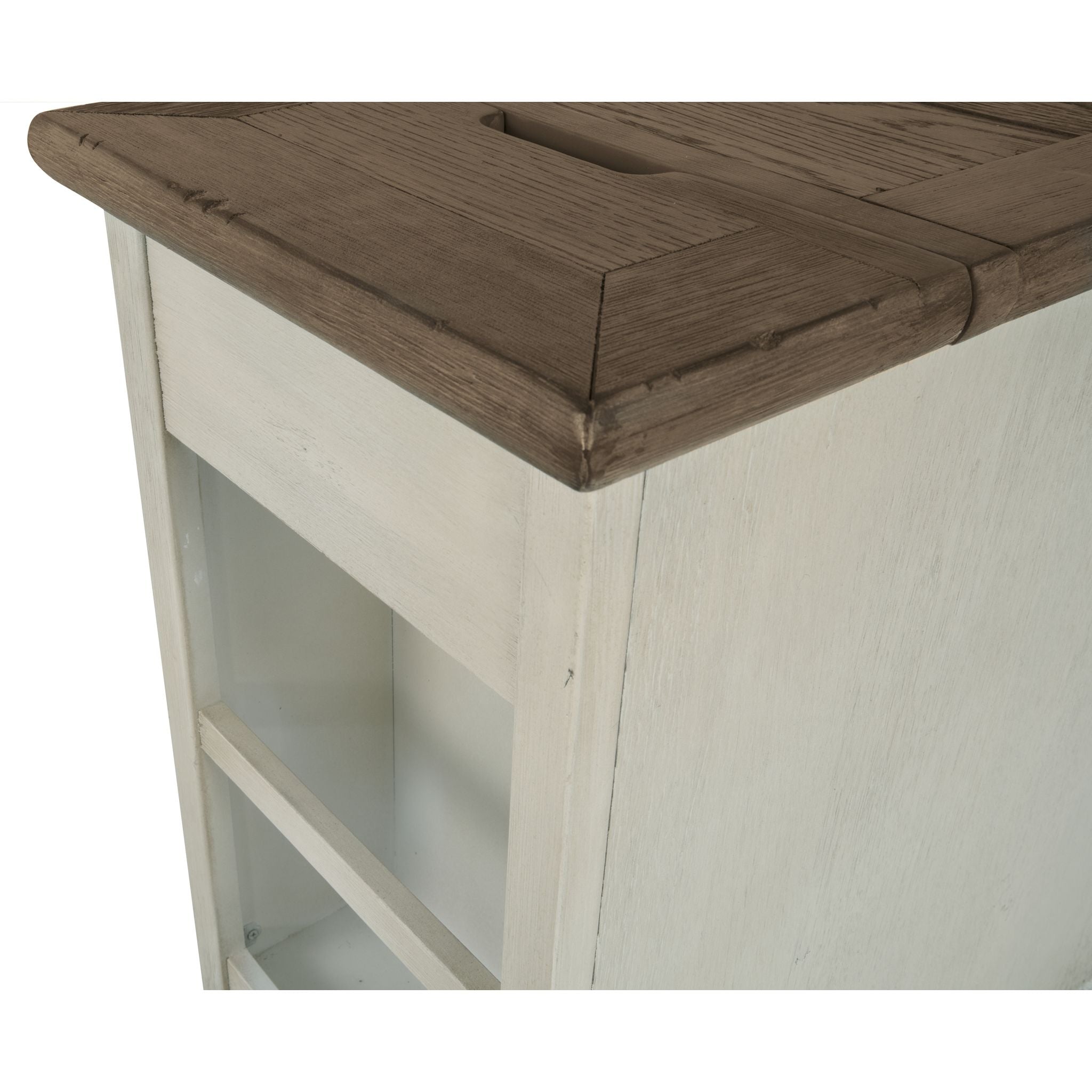 Bolanburg Chairside End Table - Two-Tone Finish for Living Room, Bedroom & Office - Stylish Side Table with Storage Shelf