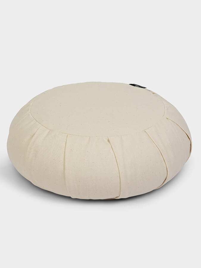Organic Buckwheat Zafu Meditation Cushion - Round Yoga Pillow for Comfortable Seating, Posture Support & Zen Practice - Perfect for Home, Studio & Meditation Spaces