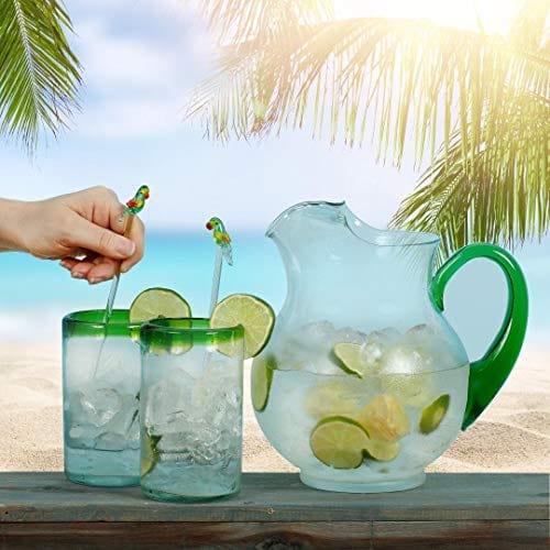 Premium Stainless Steel Swizzle Sticks for Cocktails - 12-Piece Assorted Drink Stirrers with Glass Rims - Perfect for Mixing Martinis, Mojitos & Iced Coffee at Home Bars & Parties
