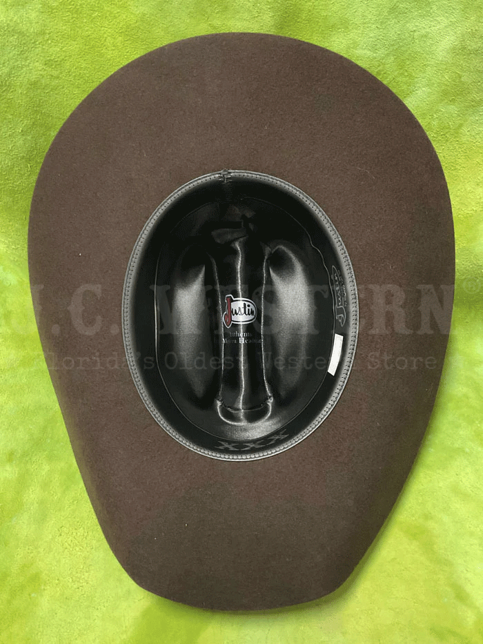 Justin JF0342RDEO4008 3X Brown Wool Western Rodeo Hat for Men - Perfect for Cowboy Rides, Country Music Festivals & Western Style Outfits