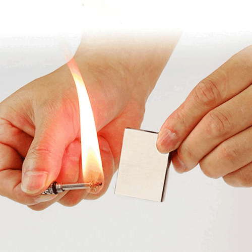 Emergency Fire Starter Kit - Waterproof Flint & Steel Firestarter with Lighter & Matches for Camping, Hiking & Survival Gear