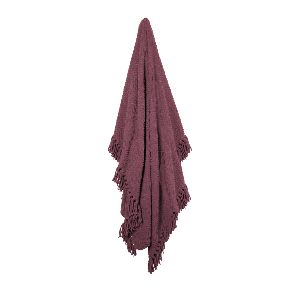 Louie Throw Blanket 130x160cm (51x63 Inches) - Soft & Cozy Grape Purple Fleece Blanket for Couch, Bed, Sofa - Perfect for Winter, Gifts, and Home Decor