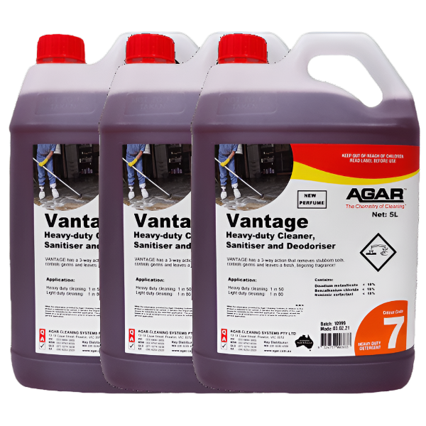 Agar Vantage 3-in-1 Multi-Purpose Cleaner | Powerful Detergent, Sanitizer, and Deodorizer for Home, Kitchen, and Bathroom Cleaning