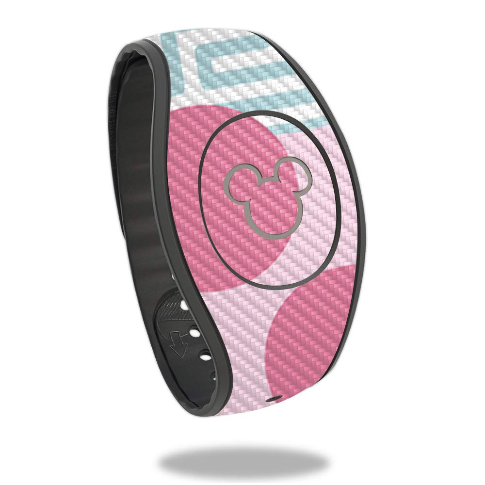 MightySkins Carbon Fiber Skin for Disney MagicBand 2 - Golden Bubbles | Protective & Durable Textured Finish | Easy to Apply & Remove | USA-Made | Perfect for Theme Parks, Travel & Disney Fans