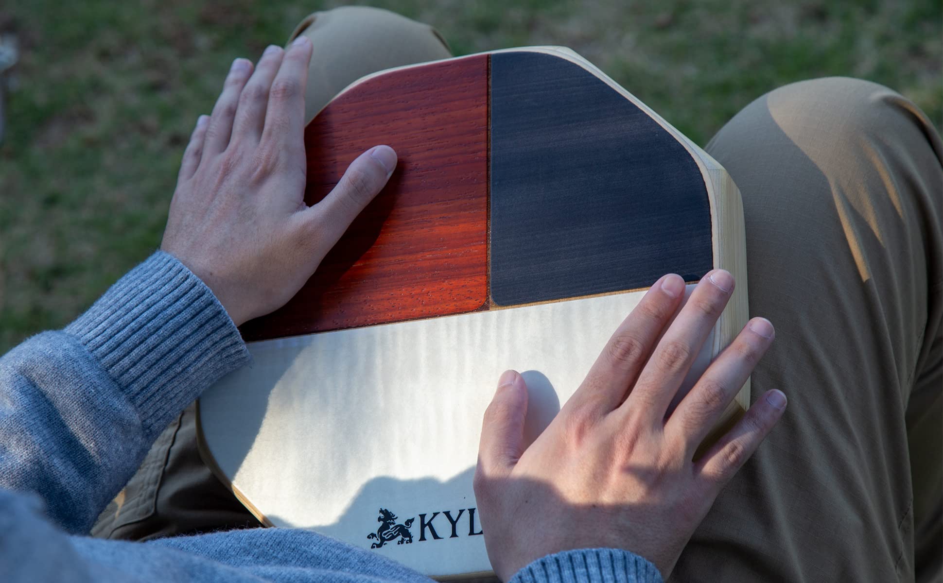KYLIN Portable Cajon Box Drum - Wooden Percussion Instrument with Internal Guitar Strings, Compact & Lightweight for Travel - Perfect for Live Performances, Studio Recording, and Music Practice