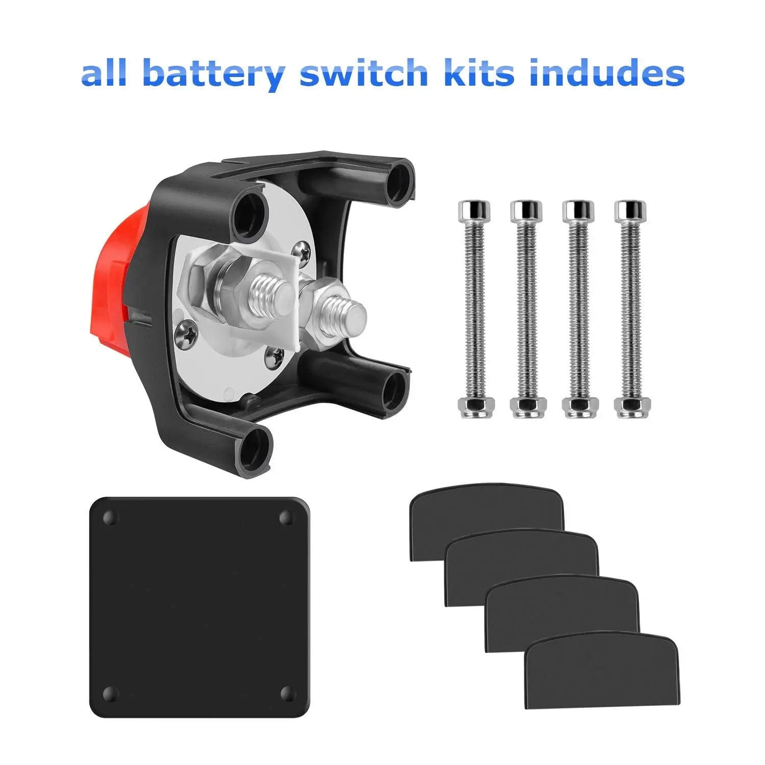 12V 48V DC Battery Disconnect Switch - Heavy Duty Power Cut Off Isolator for Marine, RV, Car, Truck & Solar Systems - Waterproof & Corrosion Resistant Design for Reliable Performance