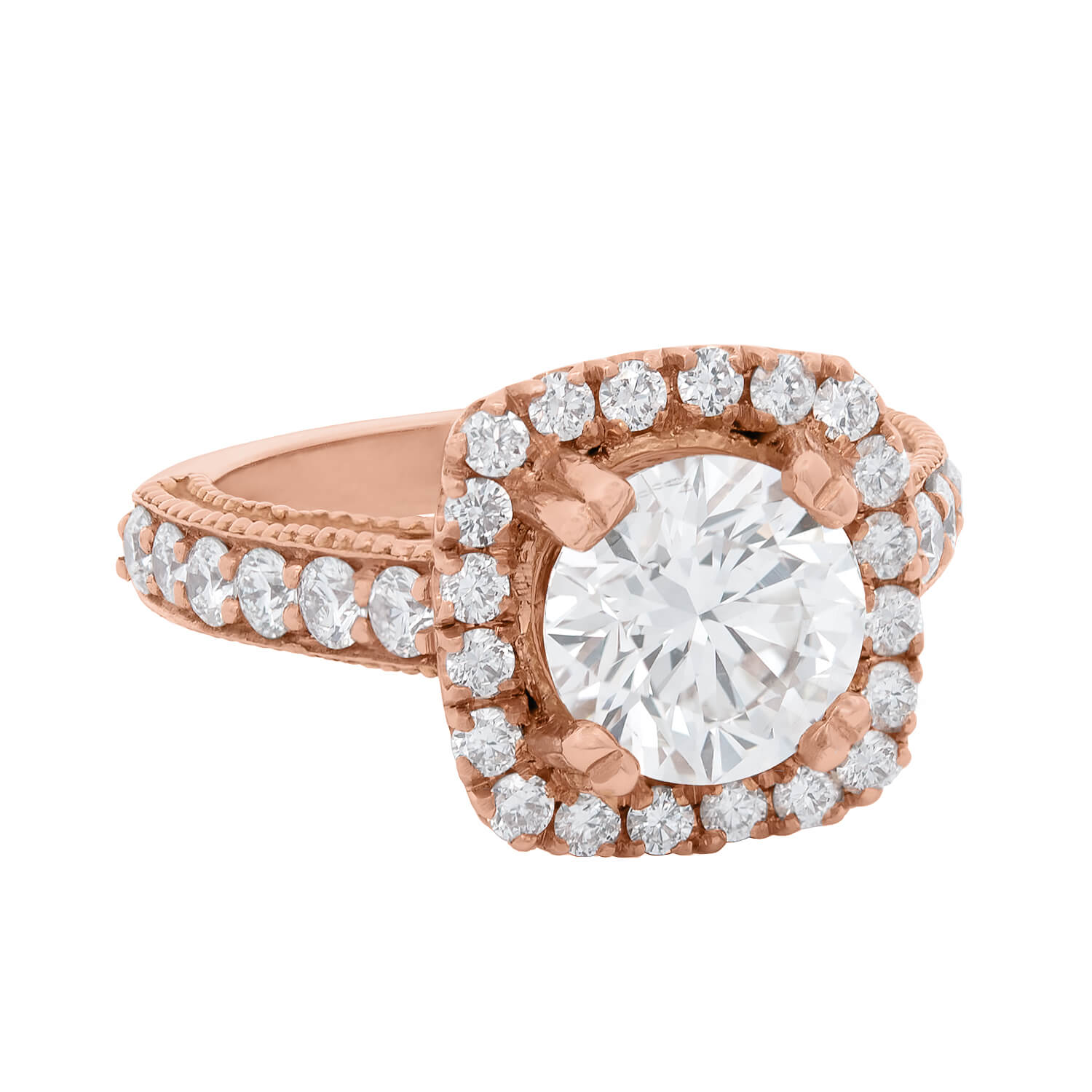 14K Rose Gold Diamond Engagement Ring - 1.51ct GIA Certified | Elegant Bridal Jewelry for Proposals, Anniversaries & Special Occasions