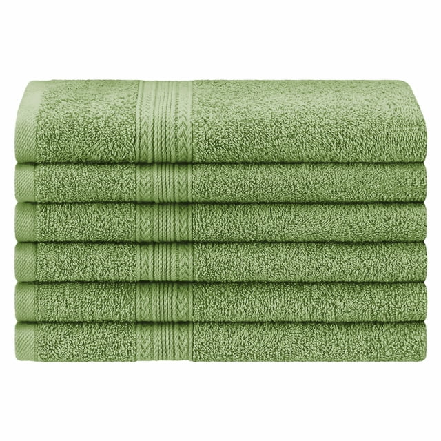 Premium 6-Piece Eco-Friendly Cotton Hand Towel Set - Soft, Absorbent & Sustainable Bath Towels for Kitchen, Bathroom & Gym - Ideal for Home, Spa & Travel Use