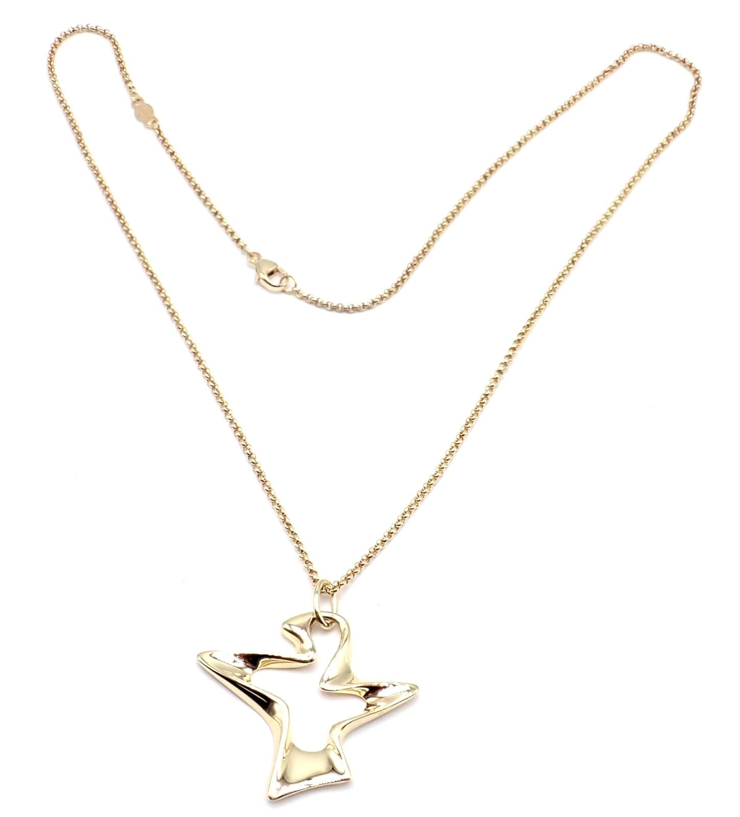 Authentic Georg Jensen 18K Yellow Gold Bird Pendant Necklace - Elegant Jewelry Gift for Women, Perfect for Weddings, Anniversaries & Special Occasions