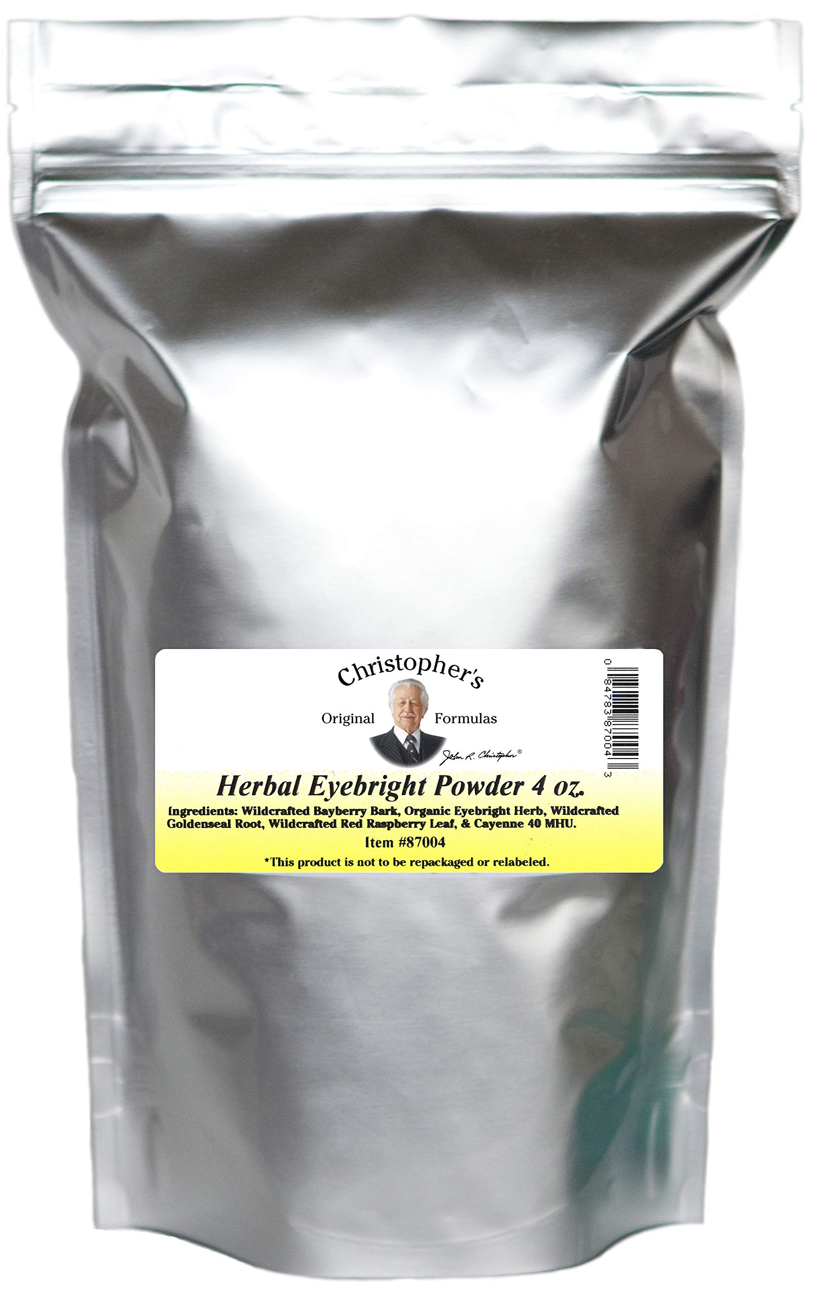 Christopher's Original Formulas Herbal Eyebright Powder 4 oz - Natural Eye Health Supplement for Dry Eyes & Vision Support - Perfect for Daily Wellness Routine & Herbal Remedies
