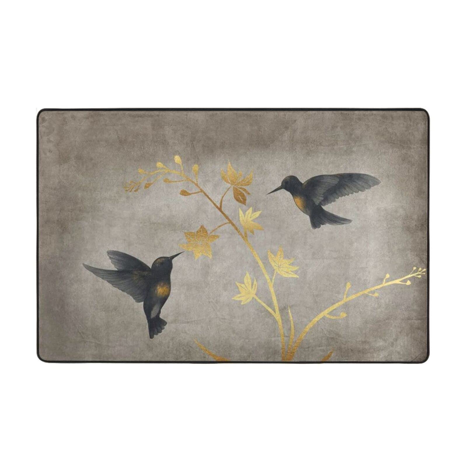 Floral Bird Area Rug - Non-Slip Indoor Outdoor Carpet for Living Room, Bedroom, Bath Mat, Doormat - Home Decor Floor Mat (One Size) - Perfect for Entryway, Patio & Cozy Home Decor