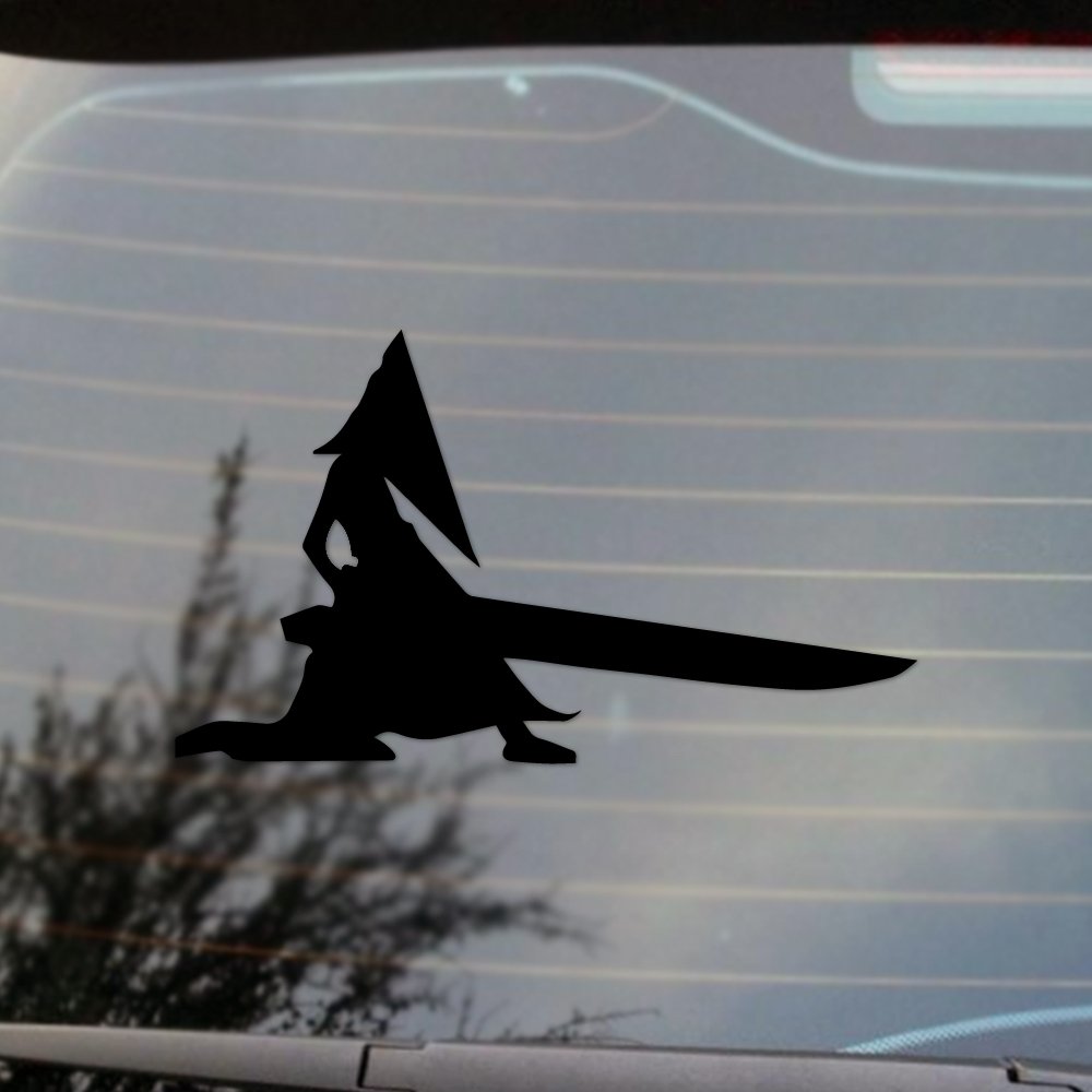 Pyramid Head Cosplay Vinyl Decal for Silent Hill Gaming Fans - Black Horror Game Sticker for Laptops, Cars & Gaming Setups