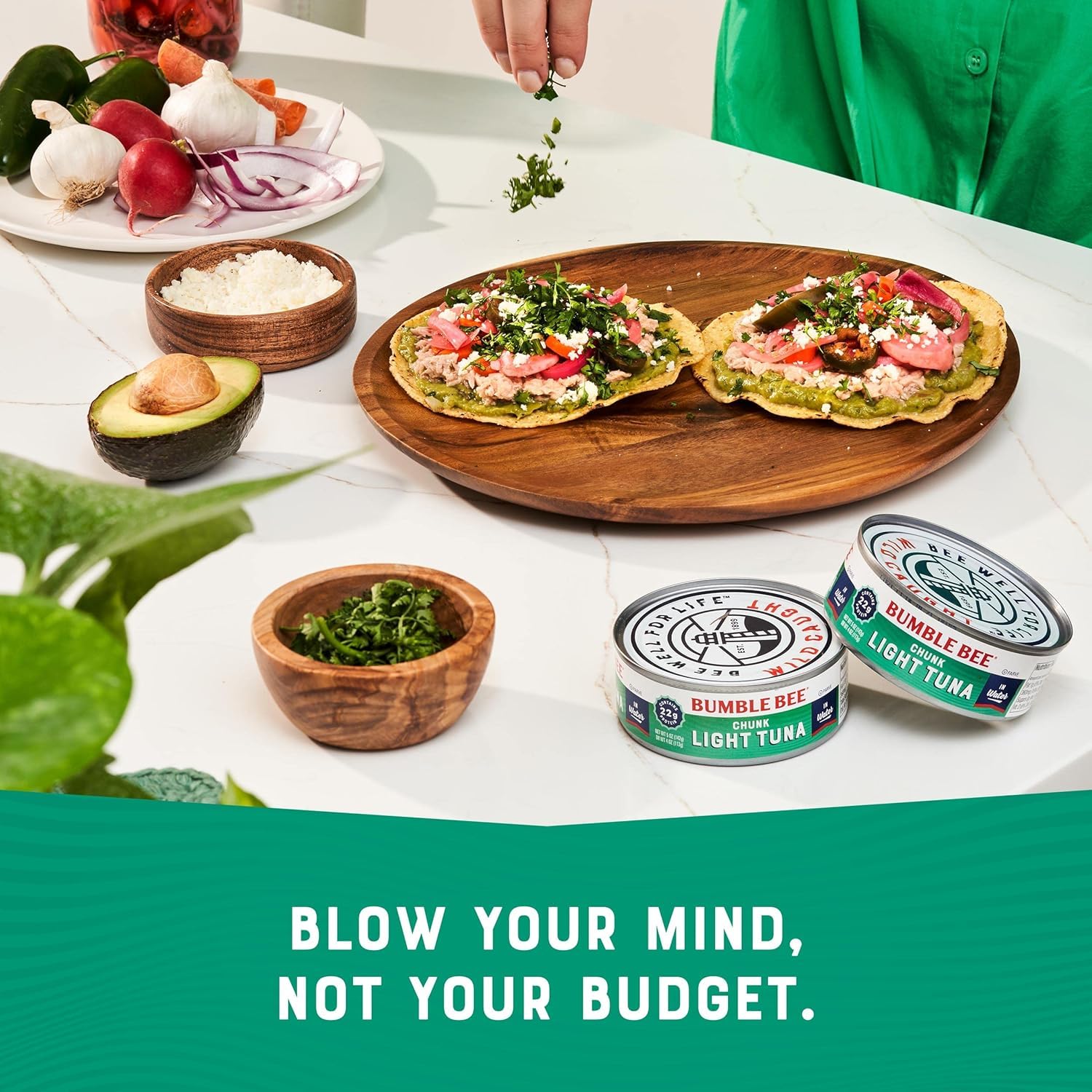 Bumble Bee Chunk Light Tuna in Water, 3 oz Cans (Pack of 3) - Wild Caught Skipjack Tuna - High Protein 12g per Serving - MSC Certified Sustainable Seafood - Non-GMO, Gluten Free, Kosher - Perfect for Salads, Sandwiches & Quick Meals