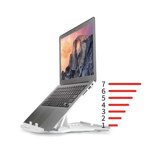 Cooskin YDA006 360° Swivel Foldable Laptop Stand with Ventilation - Adjustable Phone & Tablet Holder for Home Office, Gaming, and Travel Use