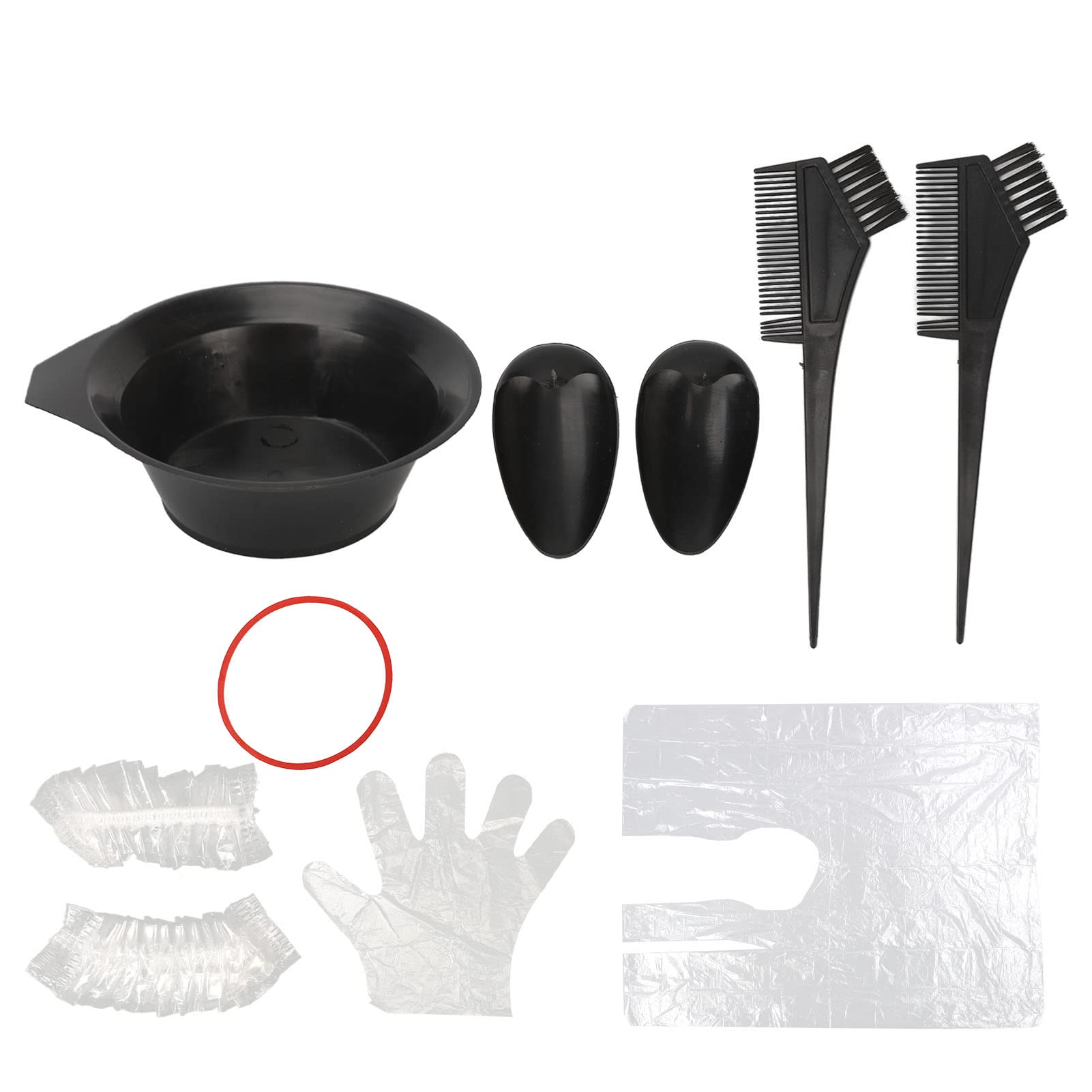 Professional Hair Dye Kit with Coloring Bowl, Brush, Comb, Ear Covers & Mixer - Complete Hair Coloring Accessories Set for Salon & Home Use