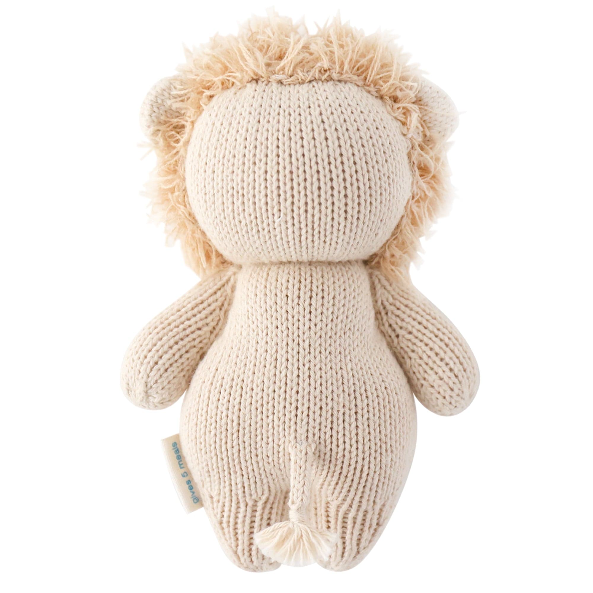 Cuddle+Kind Organic Cotton Hand-Knit Baby Lion Plush Toy - Soft & Safe Stuffed Animal for Newborns, Toddlers & Kids | Perfect for Nursery Decor, Baby Shower Gifts & Cuddling