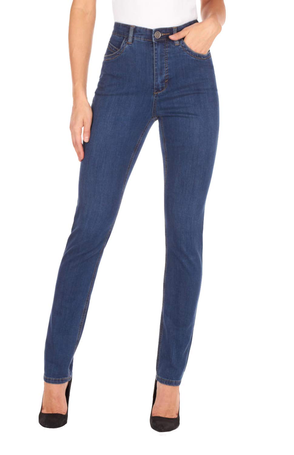 FDJ French Dressing Women's Suzanne Straight Fit Straight Leg Jeans - Classic Denim Pants for Casual Wear, Office & Everyday Outfits