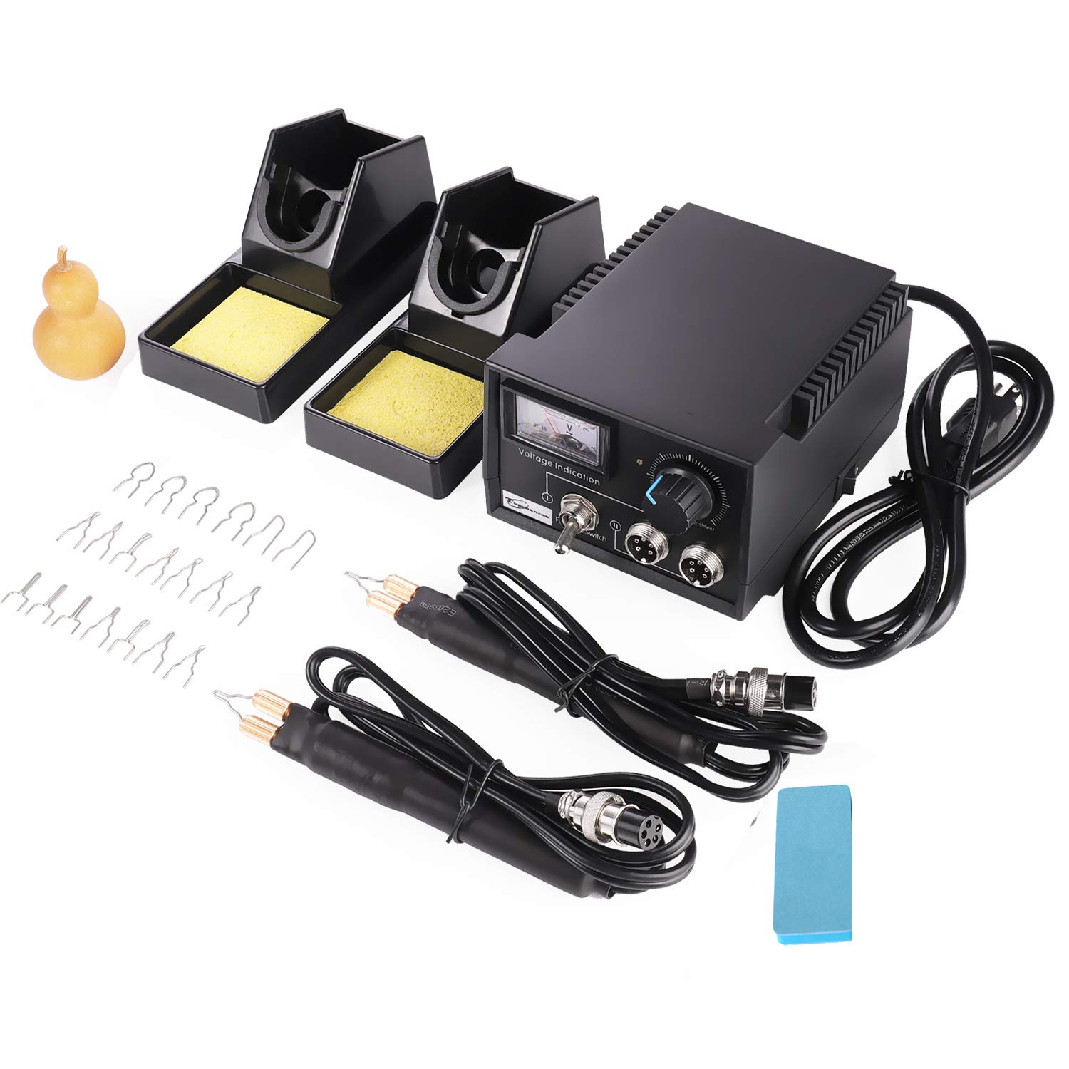 110V 60W Wood Burning Kit with Dual Pens - Digital Temperature Control Pyrography Machine for Wood, Leather & Gourd - Includes 20 Interchangeable Tips & Pointer Display - Perfect for DIY Crafts, Home Decor & Woodworking Projects