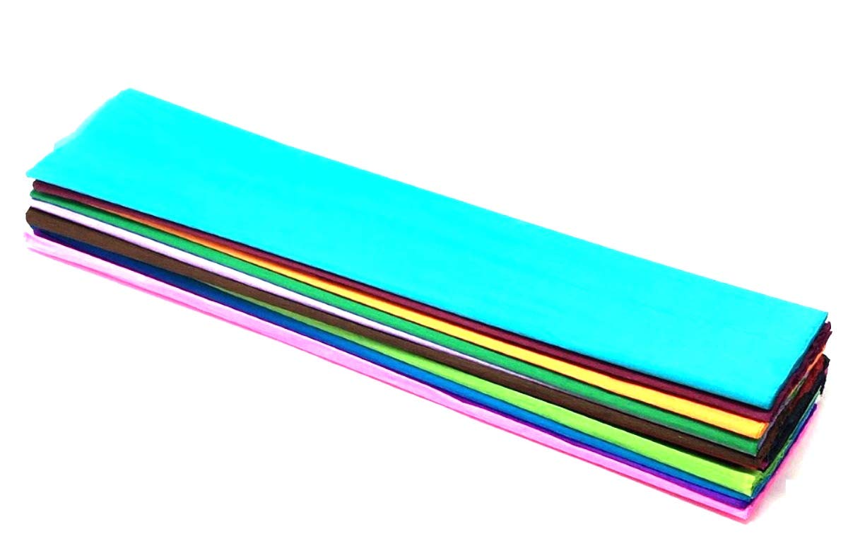 Colibri Crepe Paper - 24 Vibrant Rainbow Colors for DIY Crafts, Party Decorations & Gift Wrapping