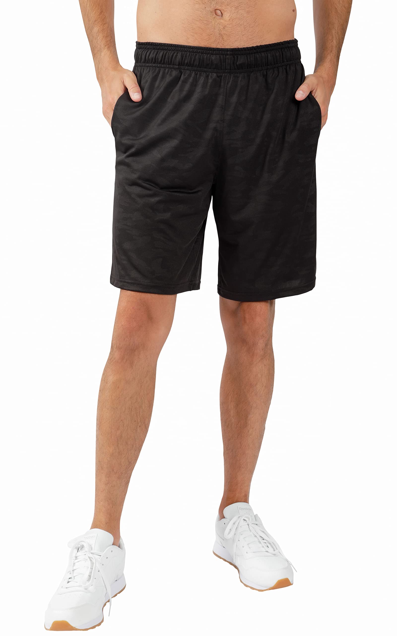 90 Degree By Reflex Men's Basketball Shorts with Drawstring - 3 Pack Comfortable Athletic Shorts for Training, Gym & Casual Wear