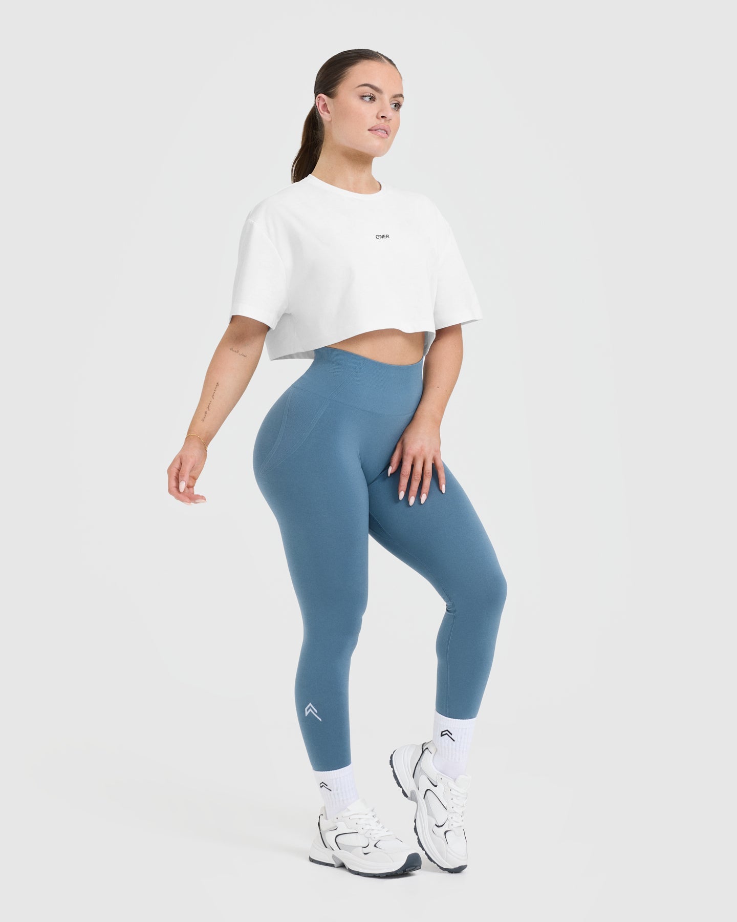 Classic Oner Graphic Crop Lightweight T-Shirt for Women | Soft Cotton White Tee | Perfect for Casual Wear, Summer Outfits & Street Style Fashion
