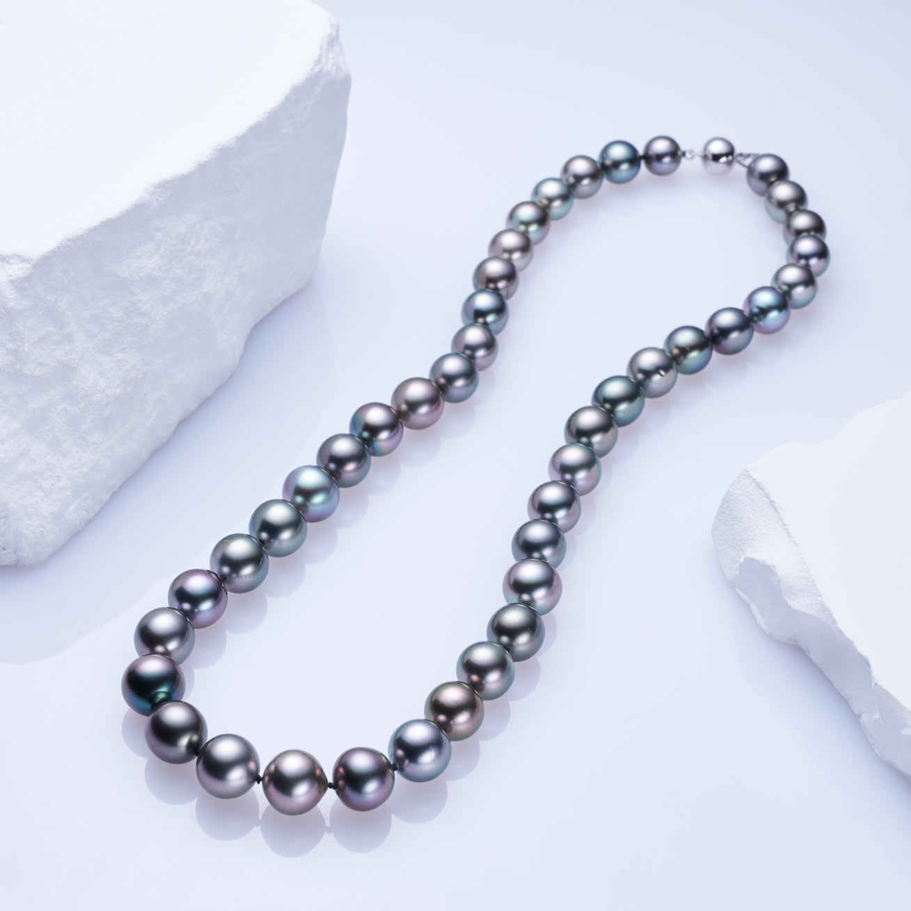 18K Solid Gold Aurora Tahitian Pearl Necklace - Elegant Peacock Design Jewelry for Women | Perfect for Weddings, Parties & Special Occasions