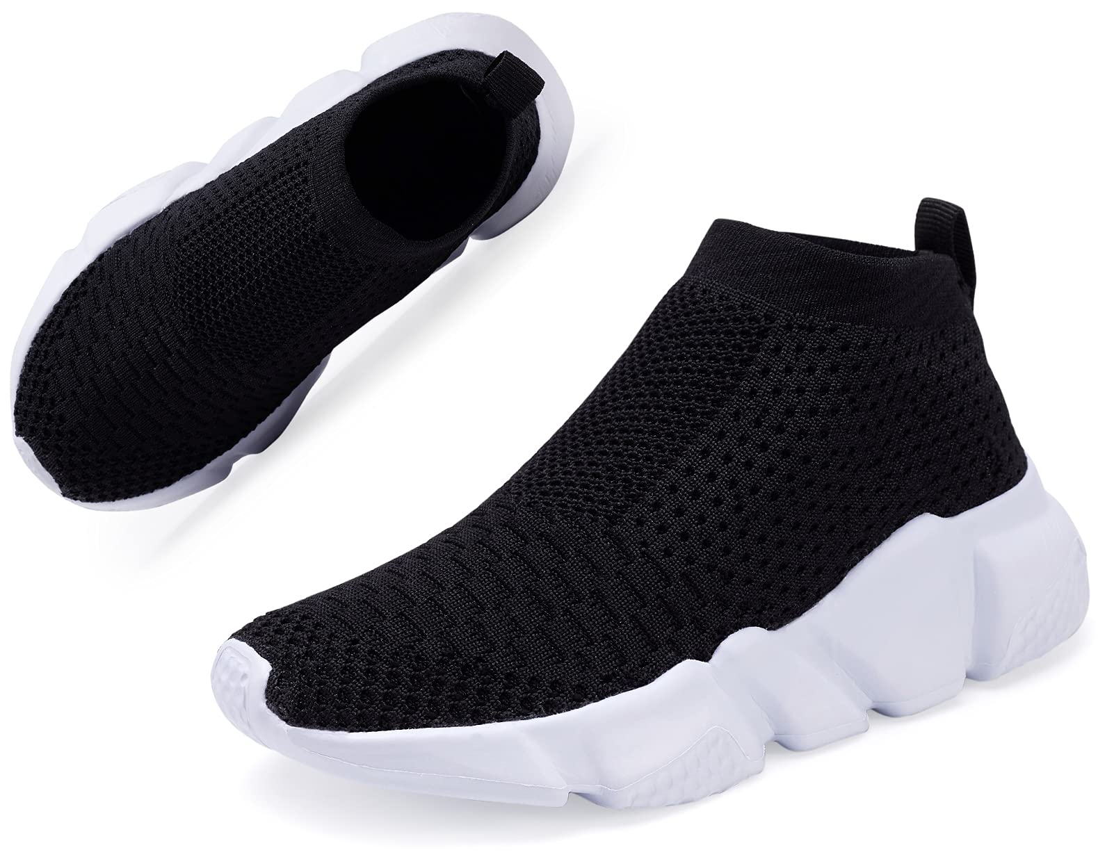 Santiro Boys and Girls Breathable Knit Slip-On Socks Shoes - Lightweight Comfortable Sneakers for Kids, Toddlers, School, Playground & Daily Wear
