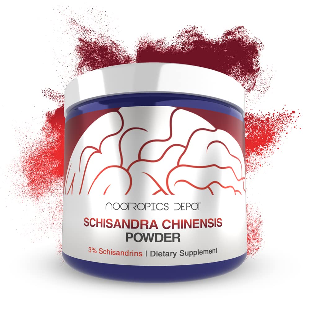 Premium Schisandra Chinensis Powder 30g | 3% Schisandrins | Natural Nootropic & Adaptogen Supplement for Stress Relief, Brain Function & Lung Health | Perfect for Work Focus, Study Aid & Immune Support