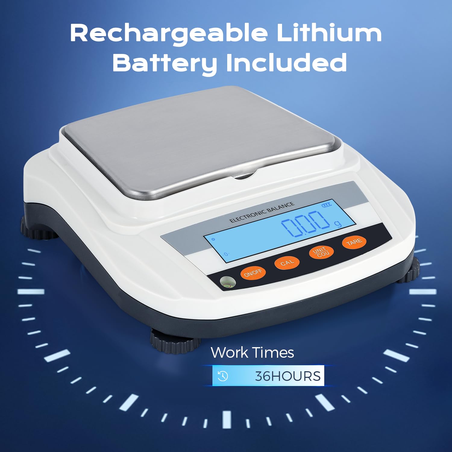 Bonvoisin 3000g x 0.01g Precision Electronic Lab Scale - Rechargeable Digital Analytical Balance for Laboratory, Jewelry, Food & Scientific Measurements | Perfect for Weighing Chemicals, Gold, Coffee & Small Items