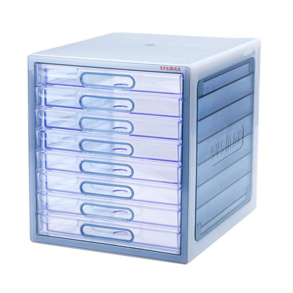 Sysmax LUX 8-Shelf Document Storage Box - Multi-Purpose Organizer for Files, Books & Office Supplies | Perfect for Home Office, School & Workplace Organization