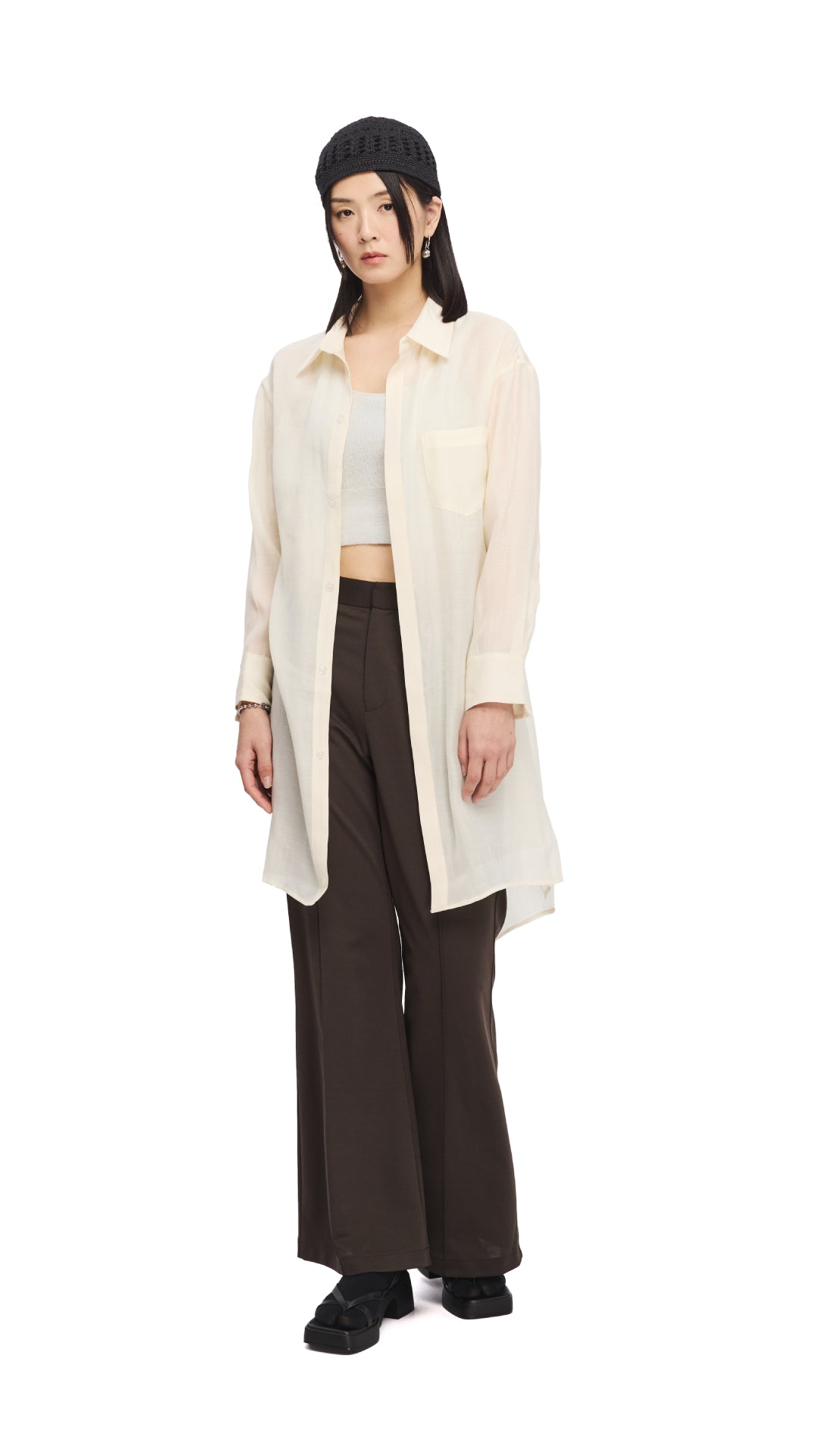 Asymmetrical Long Sleeve Tunic Top for Women - Trendy Oversized Blouse Shirt with Side Slits | Perfect for Casual Outfits, Layering & Boho Style Fashion