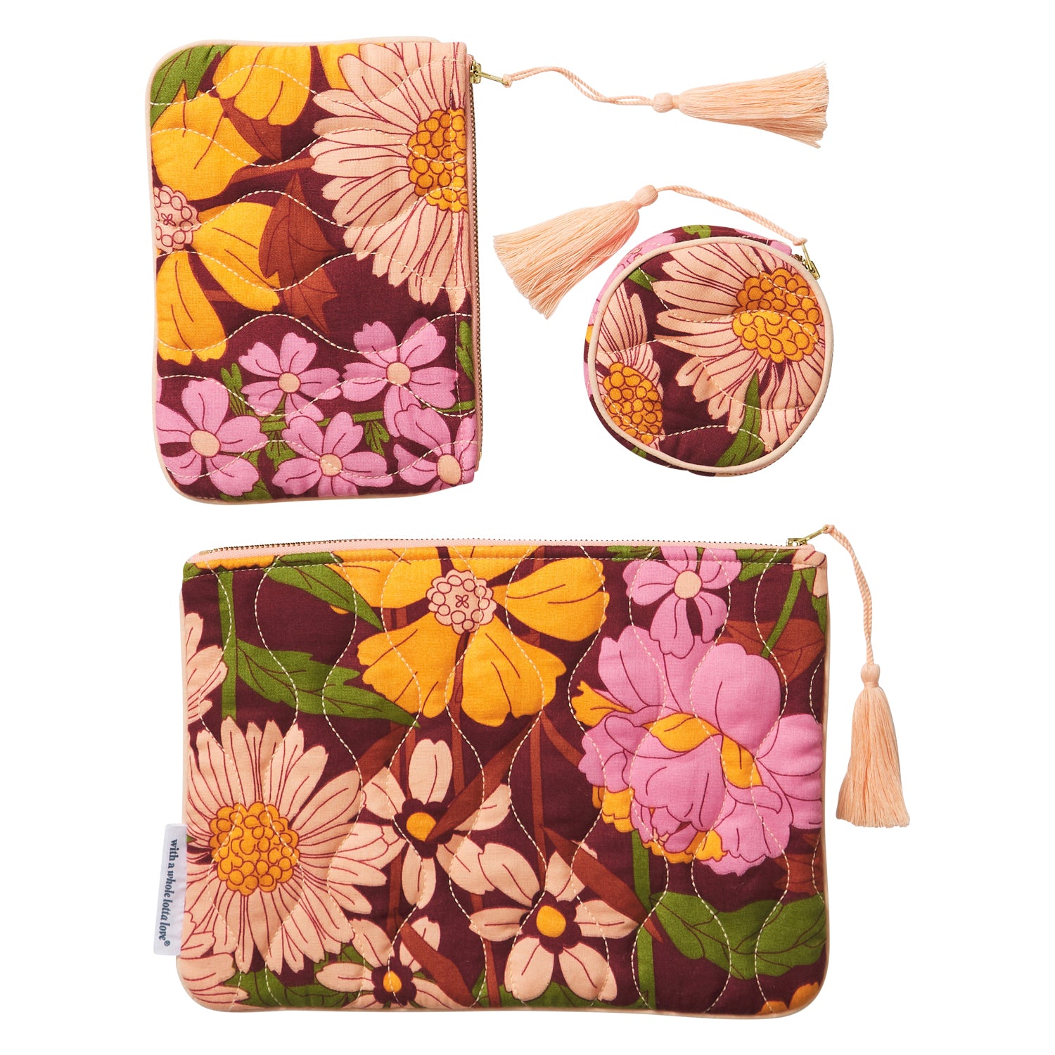Benita Pouch Set - 3-Piece Waterproof Cosmetic Bags for Travel, Makeup, Toiletries & Jewelry Storage | Compact & Stylish Organizer for Women & Teens | Perfect for Gym, Beach & Everyday Use