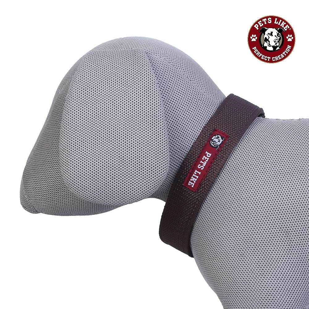 Durable Polyester Dog Collar for Small & Medium Dogs - Adjustable & Comfortable, Brown (32mm) - Perfect for Daily Walks, Training & Outdoor Adventures