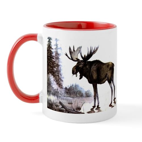 White/Red Inside - Moose Mug