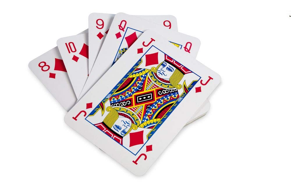 GA054 Giant Playing Cards - Oversized Jumbo Deck for Poker, Magic Tricks & Family Game Night - Perfect for Outdoor Parties, Camping & Large Group Entertainment