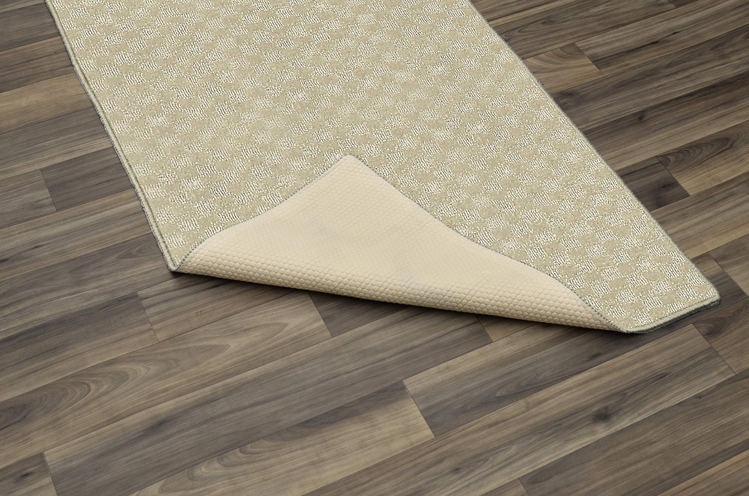 Garland Rug Medallion Area Rug 2x12 Feet, Tan - Perfect for Living Room, Bedroom, or Hallway Decor