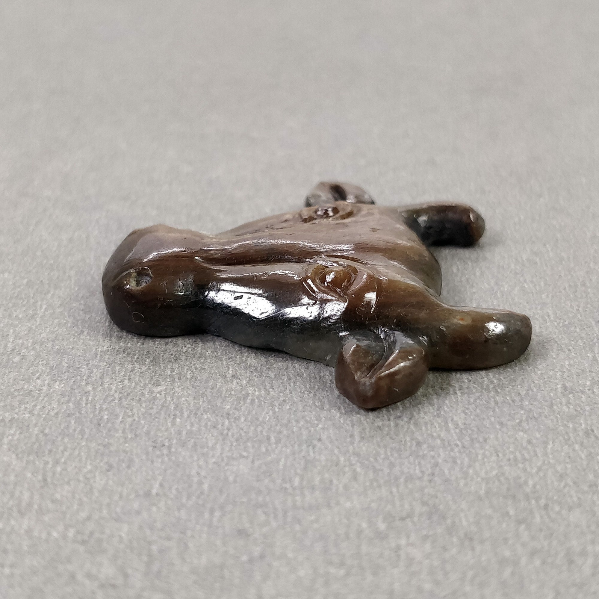 Natural Untreated Golden Brown Chocolate Sapphire Gemstone Carving - 43.50cts Hand Carved Bull's Face (32x34mm) for Jewelry Making, Collectibles & Spiritual Healing