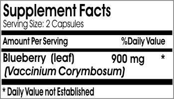 PureControl Supplements Blueberry Leaf Extract 900mg - 200 Capsules | Antioxidant Support for Immune & Heart Health | Daily Wellness Supplement