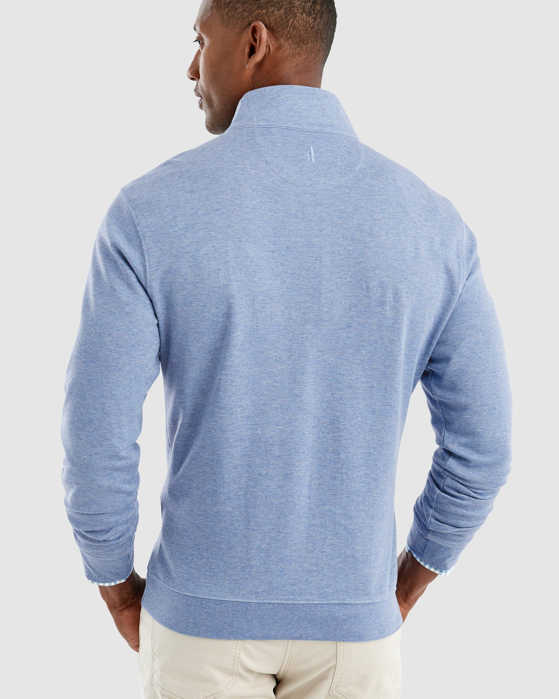 Johnnie O Men's Sully 1/4 Zip Pullover Sweater - Custom Laguna Blue JMKO1460 | Casual Golf & Outdoor Wear for Men