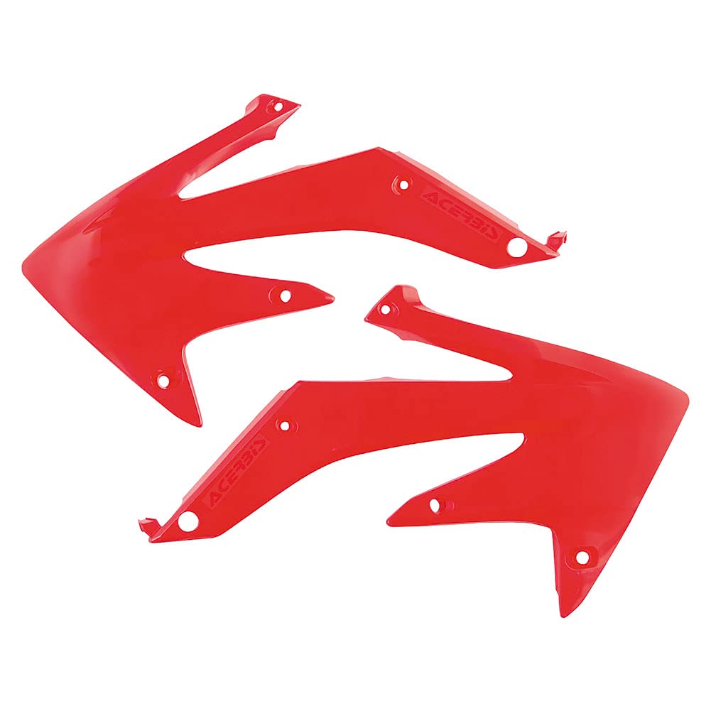 Acerbis Red Radiator Shrouds - High-Performance Motorcycle Cooling Covers for Off-Road & Dirt Bike Riding