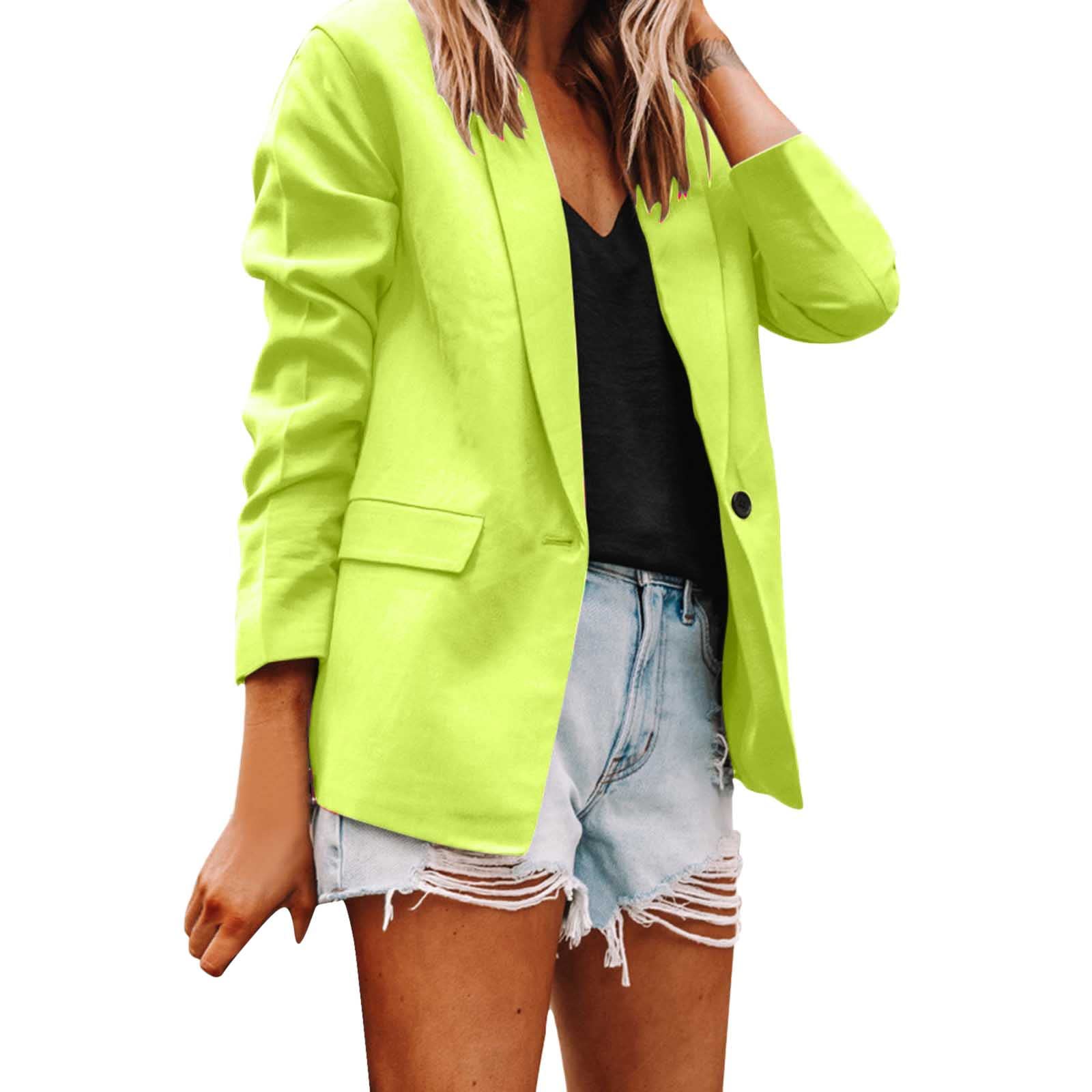 Women's Long Sleeve Solid Lapel Blazer - Business Suit Jacket & Cardigan with Sequins | Office Wear, Formal Attire & Special Occasion Outfit