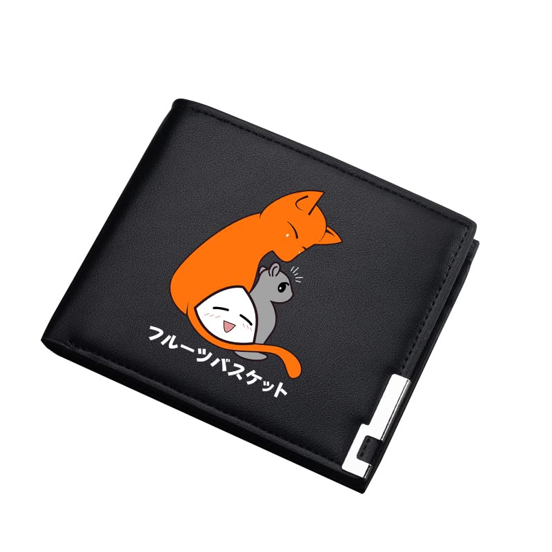 Anime Fruits Basket Unisex PU Leather Wallet - Kawaii Cartoon ID Card Holder & Money Bag for Students, Cosplay, and Everyday Use