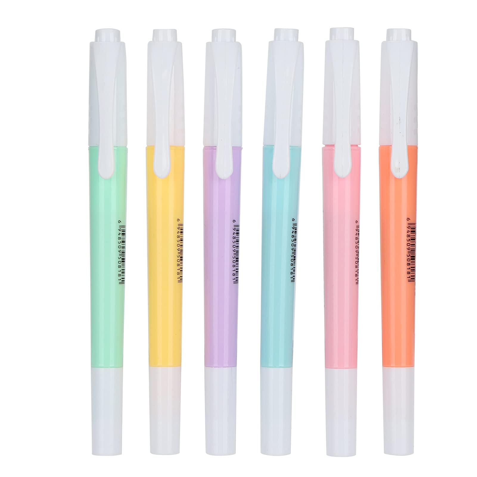Double-Ended Highlighter Pens Set - 6 Assorted Colors for Smooth Writing, Underlining & Highlighting - Perfect for Note Taking, Studying & Office Use