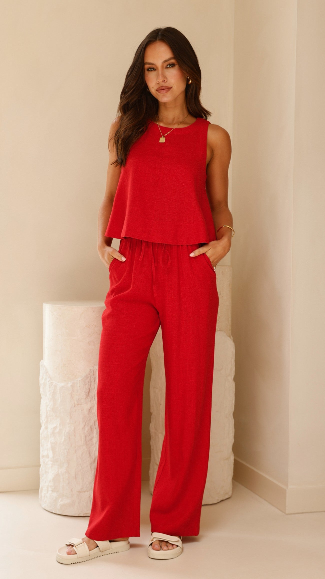 Charmain Women's Red Top - Stylish Casual Blouse for Everyday Wear, Office, and Date Nights