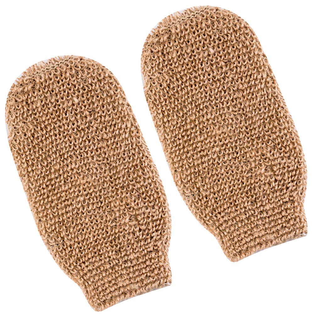 EXCLUZO 2-Pack Exfoliating Bath Shower Gloves - Dead Skin Remover & Body Scrub Mittens for Smooth Skin - Perfect for Spa, Dry Brushing & At-Home Skincare Routine