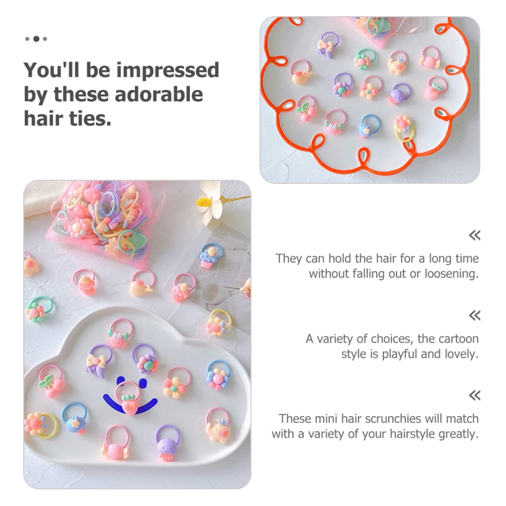 Kisangel 40Pcs Baby Hair Bands for Girls - Soft Elastic Hair Ties & Ponytail Holders for Toddlers & Kids - Cute Hair Accessories for Infants, Perfect for Daily Wear, Parties & Photo Shoots