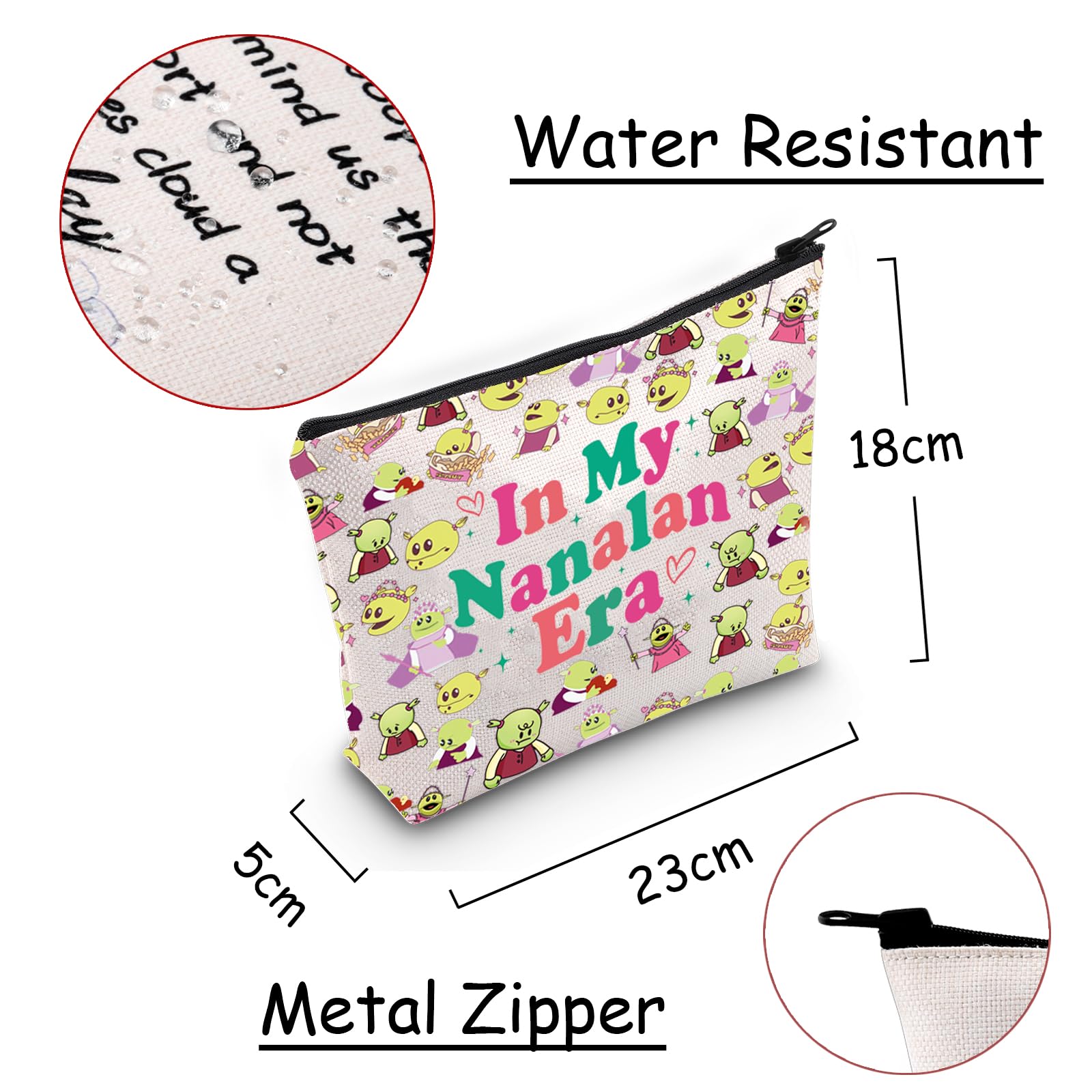 Funny Cartoon Theiletry Bag - Princess Makeup Pouch for Women | Cute Animated Series Gift for TV Show Lovers | Perfect for Travel, Cosmetics Storage & Birthday Presents | In My Nanalan Era Design