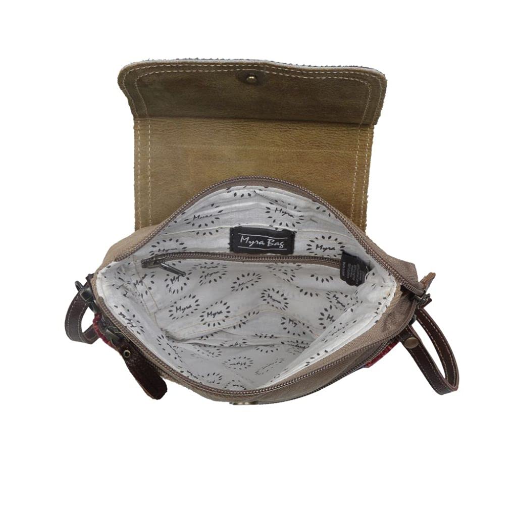 Myra Crossbody Bag - Upcycled Cotton & Cowhide Leather for Spring Fashion | Perfect for Daily Use & Travel